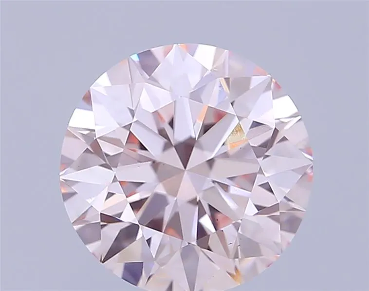 2.06ct Round Lab Grown Diamond (Colour Fancy Pink, Clarity VS1, Cut EX, IGI Certified)