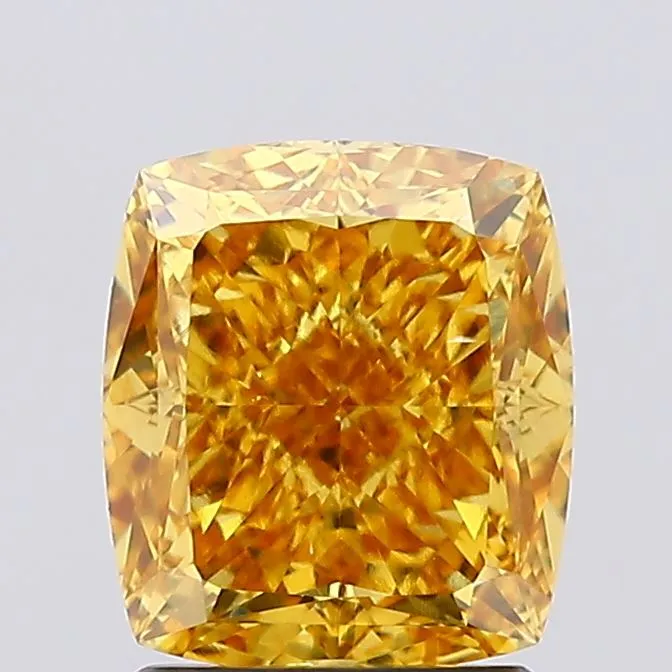 2.07ct Cushion modified Lab Grown Diamond (Colour Fancy Vivid Yellow, Clarity VS1, IGI Certified)