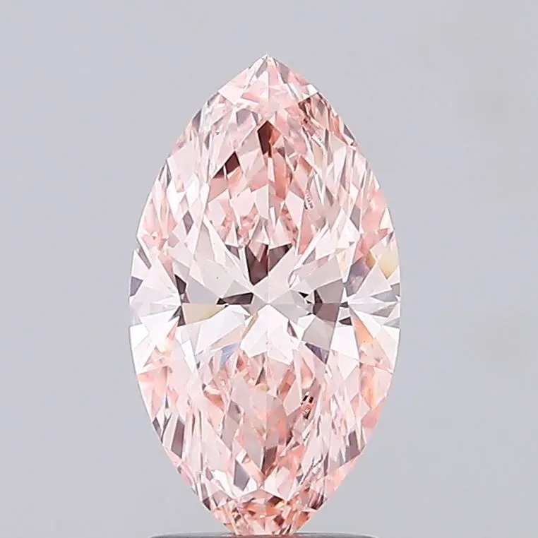 2.07ct Marquise Lab Grown Diamond (Colour Fancy Intense Orangey Pink, Clarity VVS2, IGI Certified)