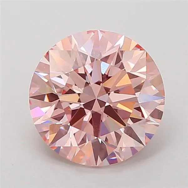 2.07ct Round Lab Grown Diamond (Colour Fancy Pink, Clarity VS1, Cut ID, IGI Certified)