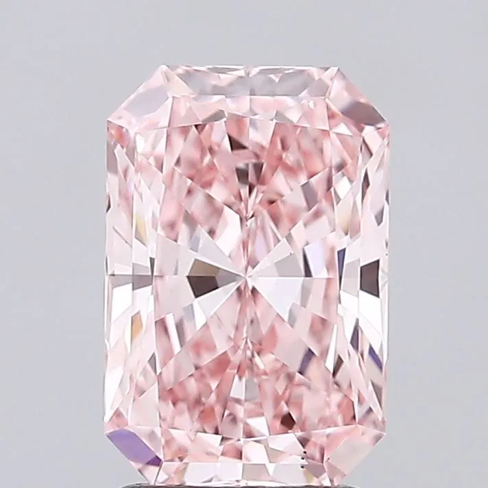 2.08ct Radiant Lab Grown Diamond (Colour Fancy Vivid Pink, Clarity VS1, IGI Certified)