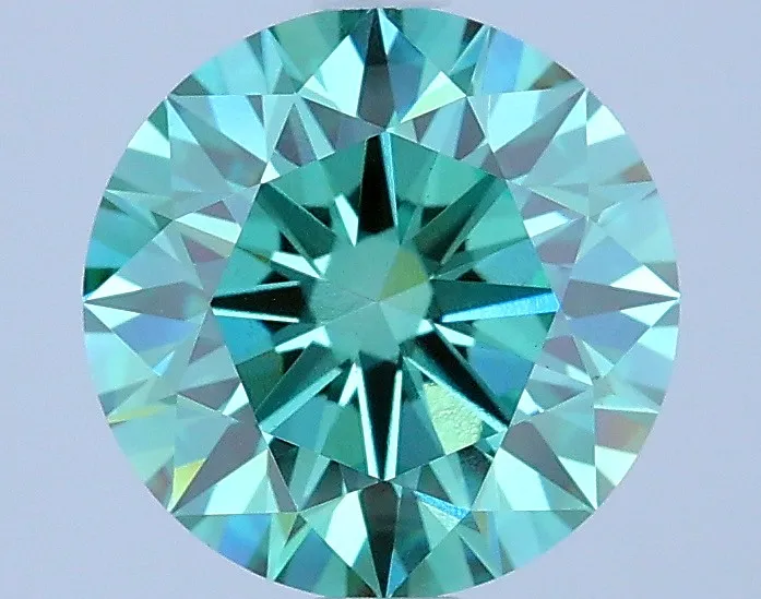 2.08ct Round Lab Grown Diamond (Colour Fancy Vivid Green, Clarity VS1, Cut ID, IGI Certified)