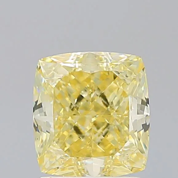 2.11ct Cushion modified Lab Grown Diamond (Colour Fancy Intense Yellow, Clarity VS2, Cut GD, IGI Certified)