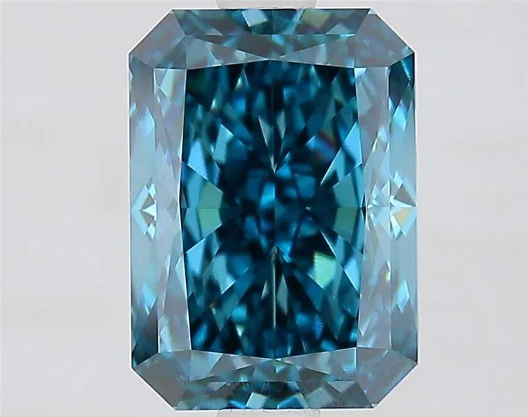 2.14ct Radiant Lab Grown Diamond (Colour Fancy Vivid Blue, Clarity VVS2, IGI Certified)