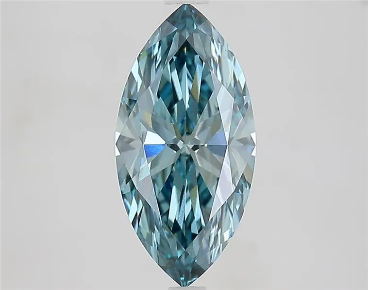 2.15ct Marquise Lab Grown Diamond (Colour Fancy Vivid Blue, Clarity VVS1, IGI Certified)