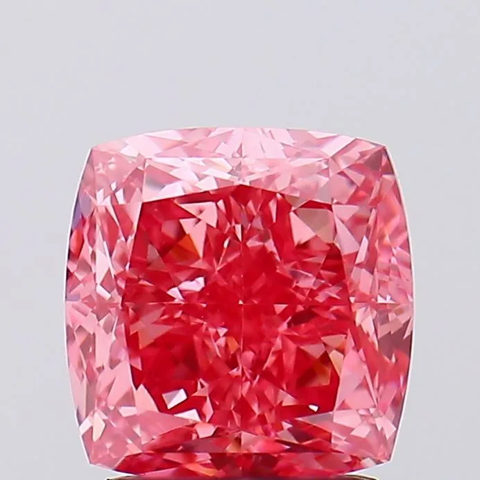 2.20ct Cushion modified Lab Grown Diamond (Colour Fancy Vivid Pink, Clarity VS1, IGI Certified)