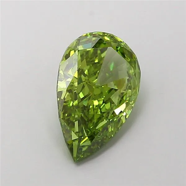 2.32ct Pear Lab Grown Diamond (Colour Fancy Vivid Green, Clarity VVS2, IGI Certified)