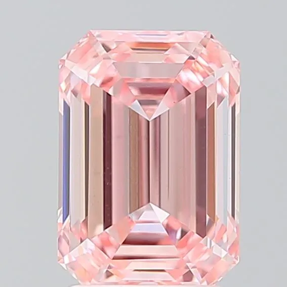 2.50ct Emerald Lab Grown Diamond (Colour Fancy Intense Pink, Clarity VS1, IGI Certified)