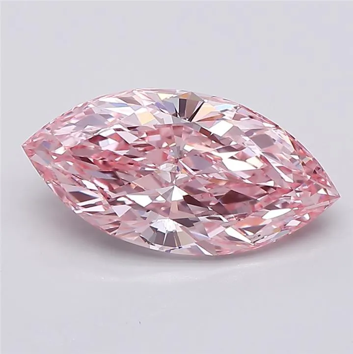 2.50ct Marquise Lab Grown Diamond (Colour Fancy Vivid Pink, Clarity VS1, IGI Certified)