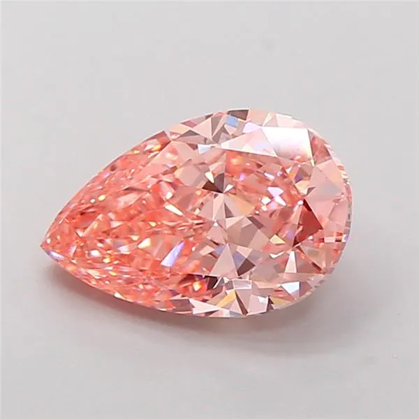 2.50ct Pear Lab Grown Diamond (Colour Fancy Vivid Pink, Clarity VVS2, IGI Certified)