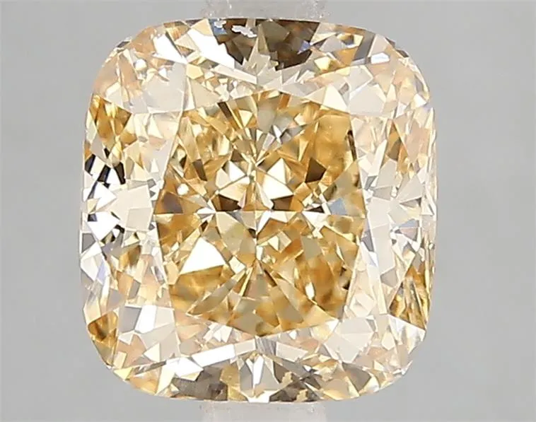 2.51ct Cushion brilliant Lab Grown Diamond (Colour Fancy Intense Yellow, Clarity VVS2, Cut GD, IGI Certified)