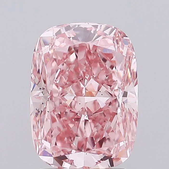 2.51ct Cushion brilliant Lab Grown Diamond (Colour Fancy Vivid Pink, Clarity VS2, IGI Certified)