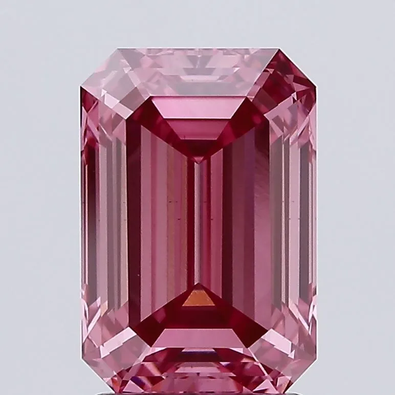 2.51ct Emerald Lab Grown Diamond (Colour Fancy Vivid Pink, Clarity VS1, IGI Certified)