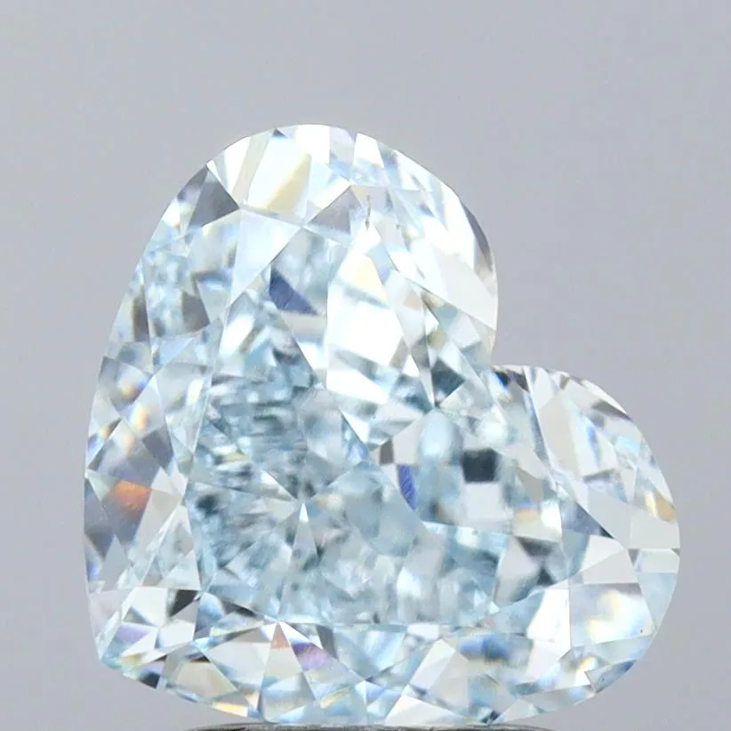 2.51ct Heart Lab Grown Diamond (Colour Fancy Light Blue, Clarity VVS2, Cut GD, IGI Certified)