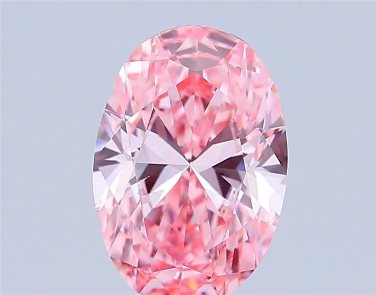2.51ct Oval Lab Grown Diamond (Colour Fancy Vivid Pink, Clarity VVS2, IGI Certified)
