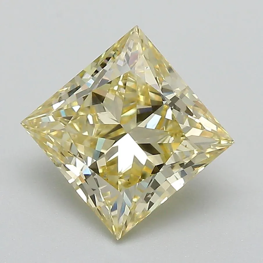 2.51ct Princess Lab Grown Diamond (Colour Fancy Intense Yellow, Clarity VVS2, IGI Certified)