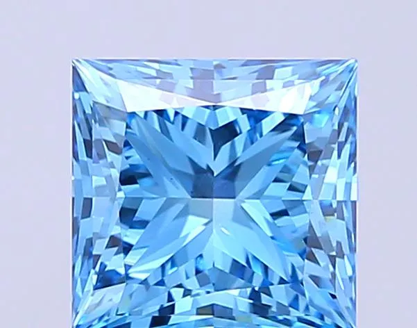2.51ct Princess Lab Grown Diamond (Colour Fancy Vivid Blue, Clarity VS1, IGI Certified)
