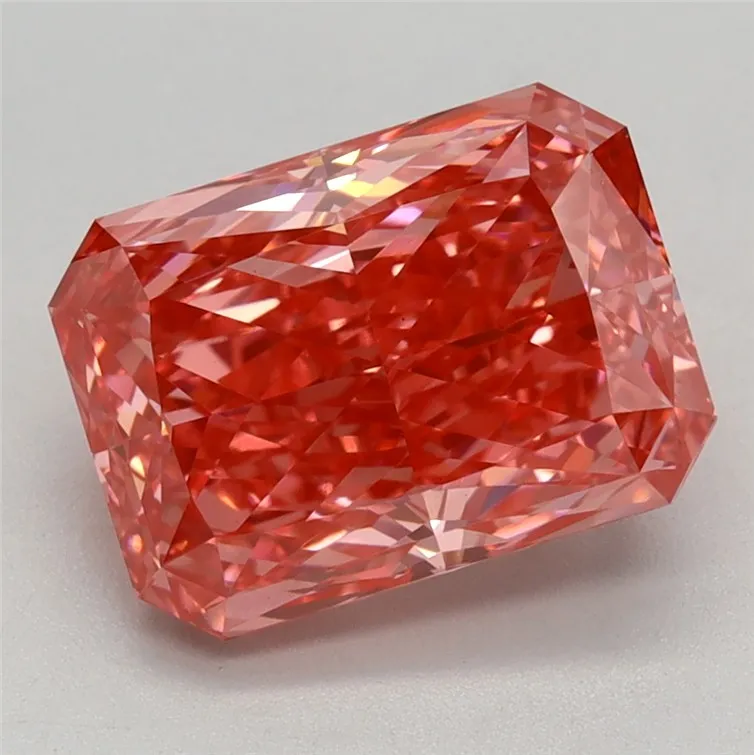 2.51ct Radiant Lab Grown Diamond (Colour Fancy Vivid Pink, Clarity VS1, IGI Certified)