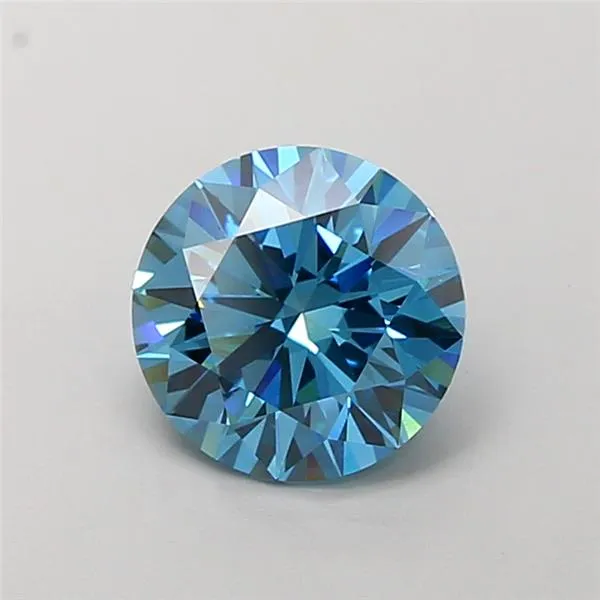 2.51ct Round Lab Grown Diamond (Colour Fancy Vivid Blue, Clarity VS1, Cut ID, IGI Certified)