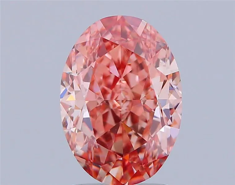 2.52ct Oval Lab Grown Diamond (Colour Fancy Vivid Pink, Clarity VS1, Uncertified)