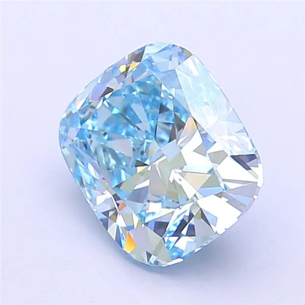 2.53ct Cushion brilliant Lab Grown Diamond (Colour Fancy Intense Blue, Clarity VVS2, IGI Certified)