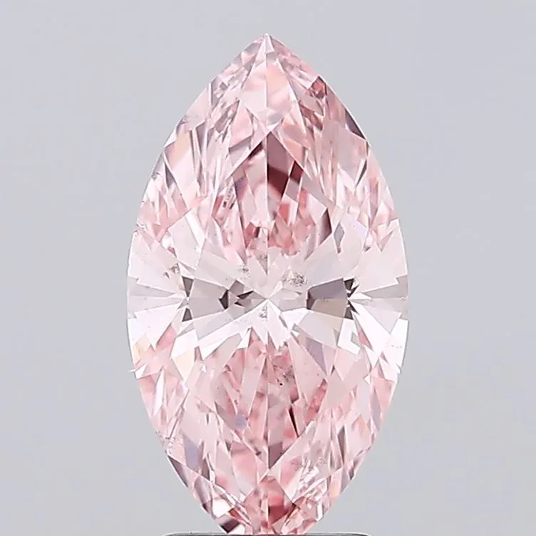 2.55ct Marquise Lab Grown Diamond (Colour Fancy Vivid Pink, Clarity VS2, IGI Certified)