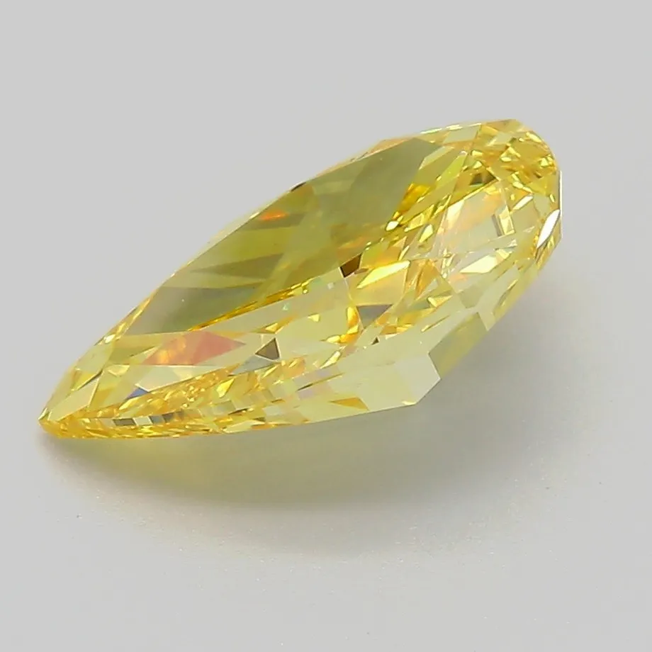 2.55ct Pear Lab Grown Diamond (Colour Fancy Vivid Yellow, Clarity VVS2, IGI Certified)