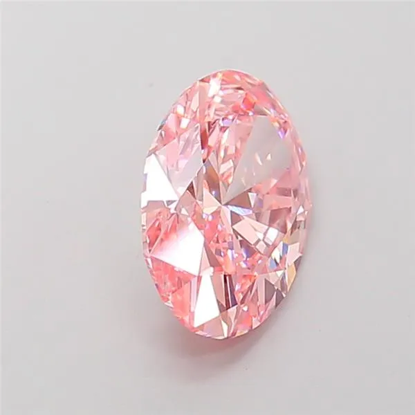 2.57ct Oval Lab Grown Diamond (Colour Fancy Vivid Pink, Clarity VVS2, IGI Certified)