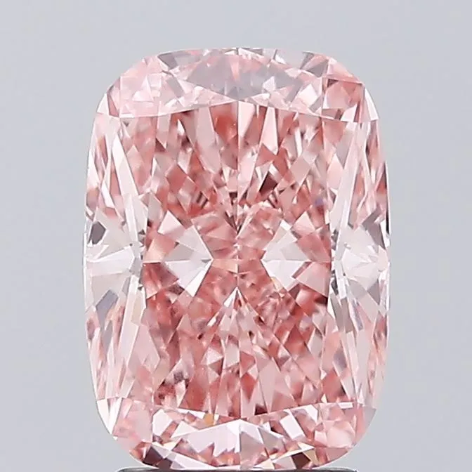 2.61ct Cushion modified Lab Grown Diamond (Colour Fancy Vivid Pink, Clarity VVS2, IGI Certified)