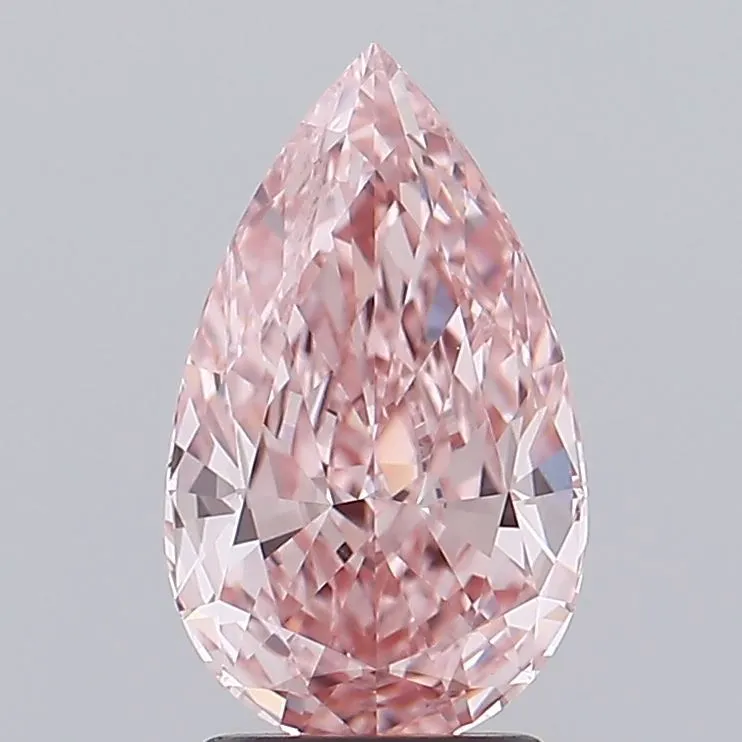 2.62ct Pear Lab Grown Diamond (Colour Fancy Vivid Pink, Clarity VVS2, IGI Certified)