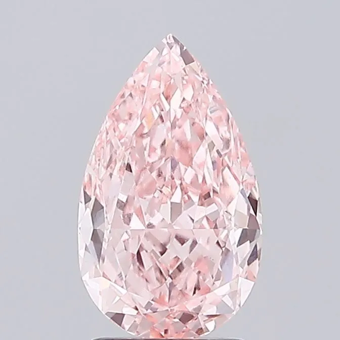 2.65ct Pear Lab Grown Diamond (Colour Fancy Vivid Pink, Clarity VS1, IGI Certified)