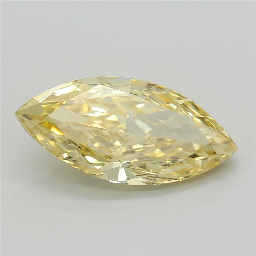 2.66ct Marquise Lab Grown Diamond (Colour Fancy Vivid Yellow, Clarity VS1, IGI Certified)