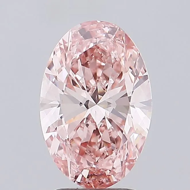 2.70ct Oval Lab Grown Diamond (Colour Fancy Vivid Pink, Clarity VVS2, IGI Certified)