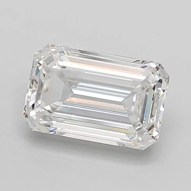 2.72ct Emerald Lab Grown Diamond (Colour D, Clarity IF, Cut EX, IGI Certified)