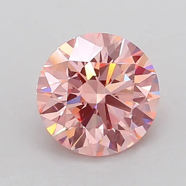 2.72ct Round Lab Grown Diamond (Colour Fancy Vivid Pink, Clarity VS1, Cut GD, IGI Certified)