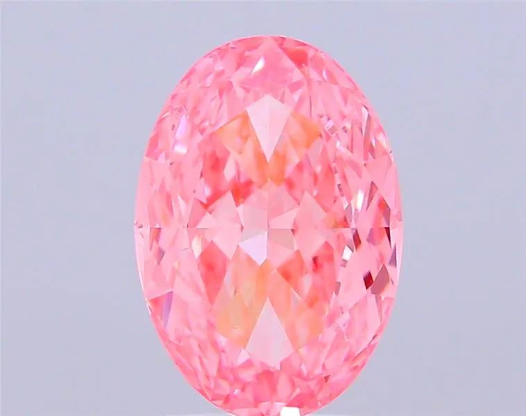 2.80ct Oval Lab Grown Diamond (Colour Fancy Vivid Pink, Clarity VVS2, IGI Certified)