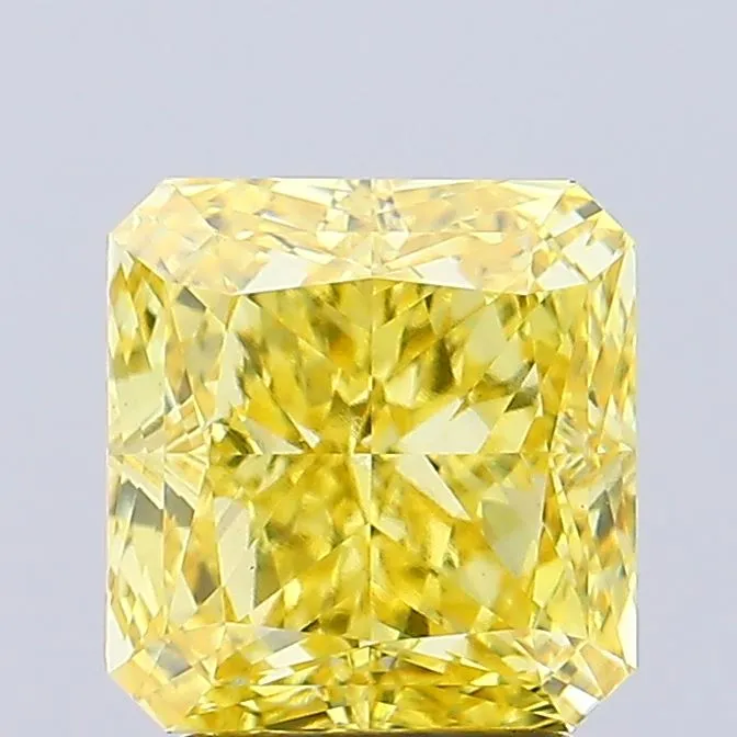 2.80ct Square radiant Lab Grown Diamond (Colour Fancy Vivid Yellow, Clarity VVS2, IGI Certified)