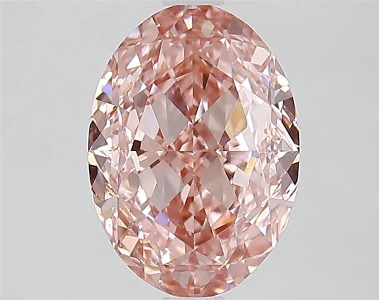 2.82ct Oval Lab Grown Diamond (Colour Fancy Vivid Pink, Clarity VVS2, IGI Certified)