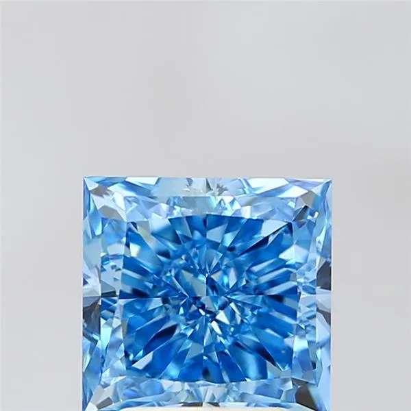2.86ct Princess Lab Grown Diamond (Colour Fancy Vivid Blue, Clarity VVS2, IGI Certified)