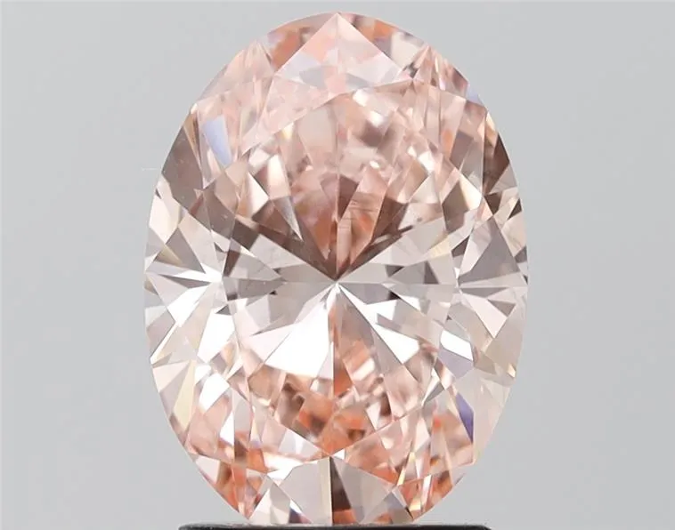 2.87ct Oval Lab Grown Diamond (Colour Fancy Vivid Pink, Clarity VS1, IGI Certified)