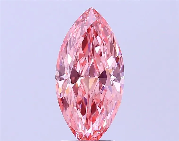 2.93ct Marquise Lab Grown Diamond (Colour Fancy Vivid Pink, Clarity VS1, IGI Certified)