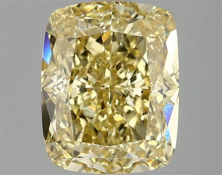 2.97ct Cushion modified Lab Grown Diamond (Colour Fancy Vivid Yellow, Clarity VS2, IGI Certified)