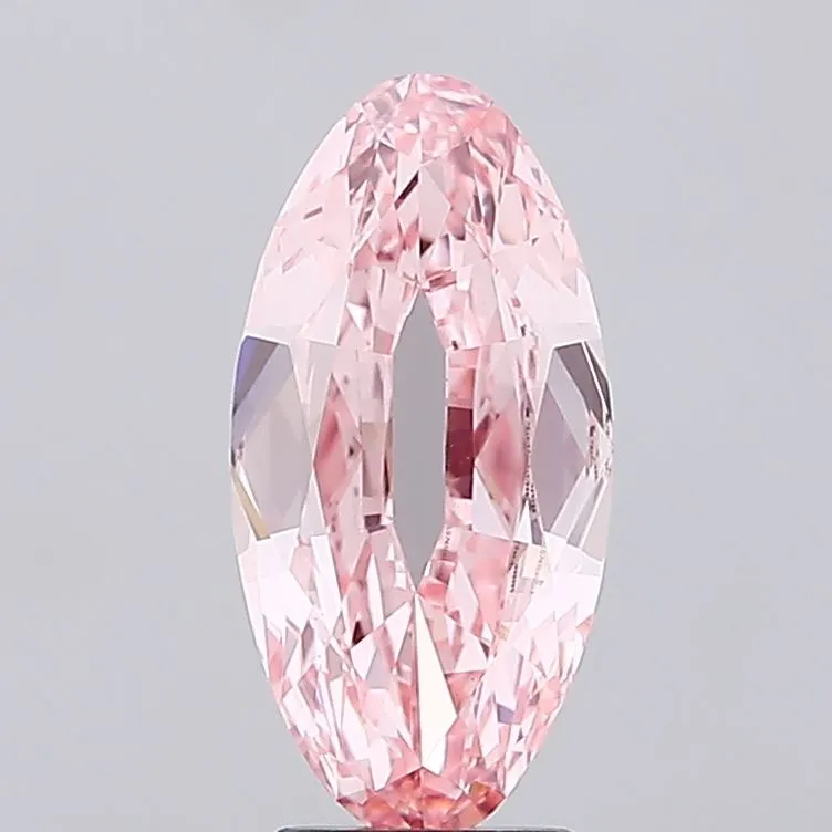 2.97ct Oval Lab Grown Diamond (Colour Fancy Vivid Pink, Clarity VVS2, IGI Certified)