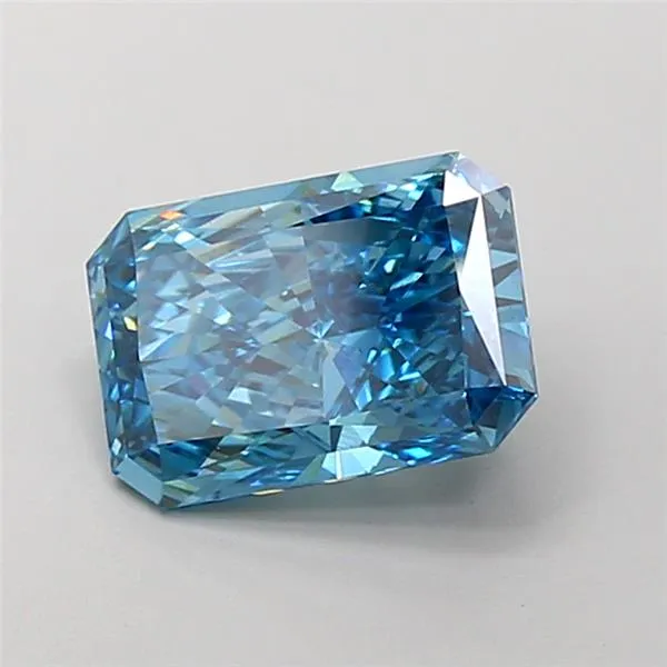 2.97ct Radiant Lab Grown Diamond (Colour Fancy Vivid Blue, Clarity VS1, IGI Certified)