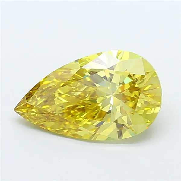 3.00ct Pear Lab Grown Diamond (Colour Fancy Vivid Yellow, Clarity VS1, IGI Certified)