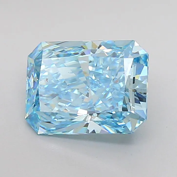 3.00ct Radiant Lab Grown Diamond (Colour Fancy Vivid Blue, Clarity SI1, IGI Certified)