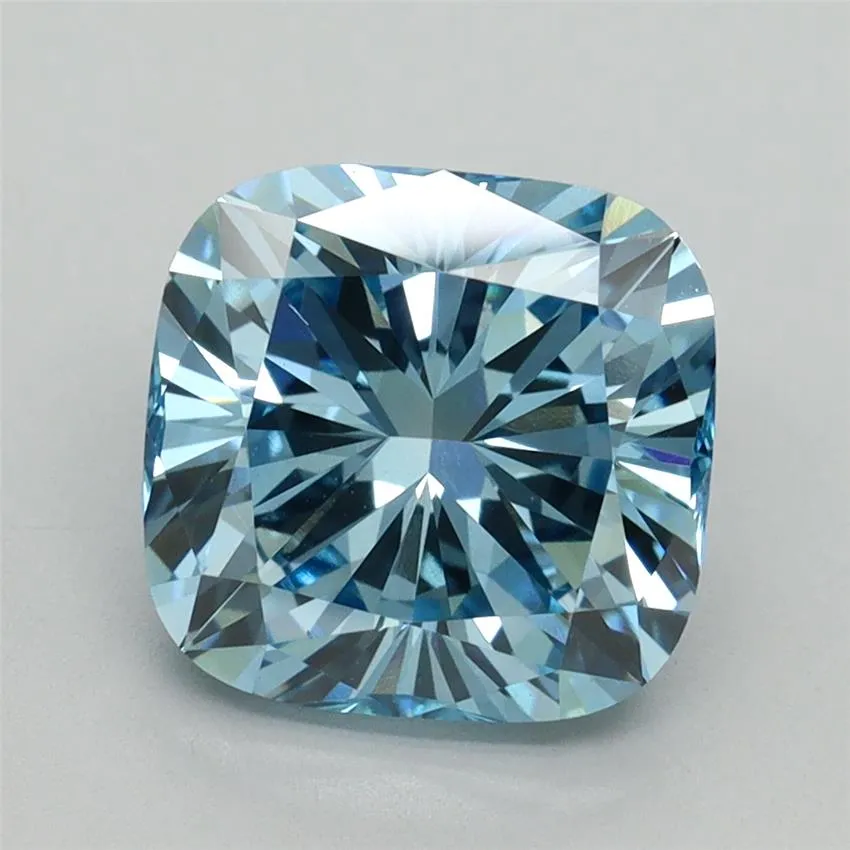 3.01ct Cushion brilliant Lab Grown Diamond (Colour Fancy Vivid Blue, Clarity VVS2, IGI Certified)