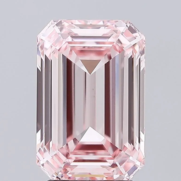 3.01ct Emerald Lab Grown Diamond (Colour Fancy Intense Pink, Clarity VVS1, IGI Certified)
