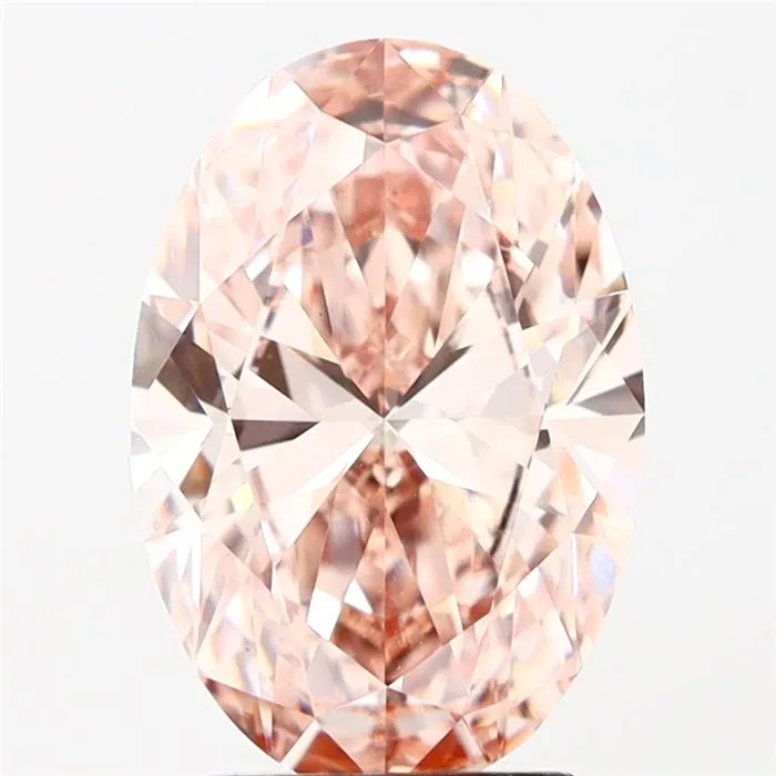 3.01ct Oval Lab Grown Diamond (Colour Fancy Intense Brownish Pink, Clarity VS1, IGI Certified)