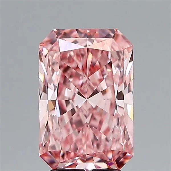 3.01ct Radiant Lab Grown Diamond (Colour Fancy Vivid Pink, Clarity VVS2, IGI Certified)